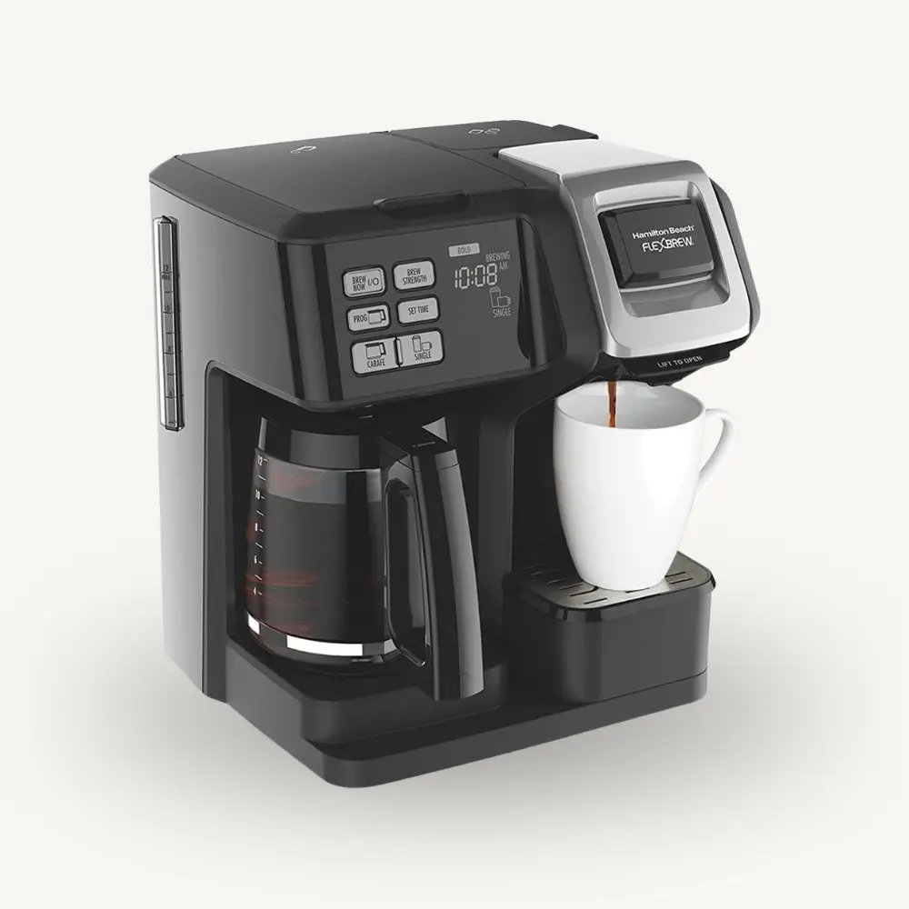 Hamilton Beach FlexBrew 2-way coffee maker with stainless steel body