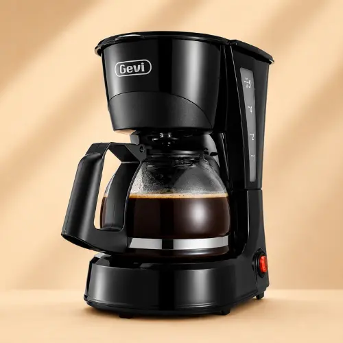 Gevi compact single serve coffee maker under $50 with glass carafe