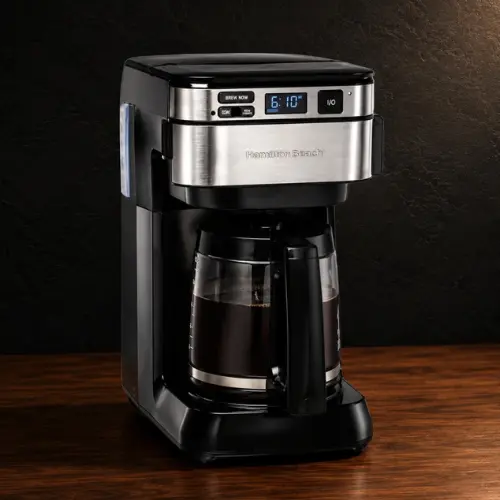 Hamilton Beach 12-cup programmable coffee maker with front-access water fill