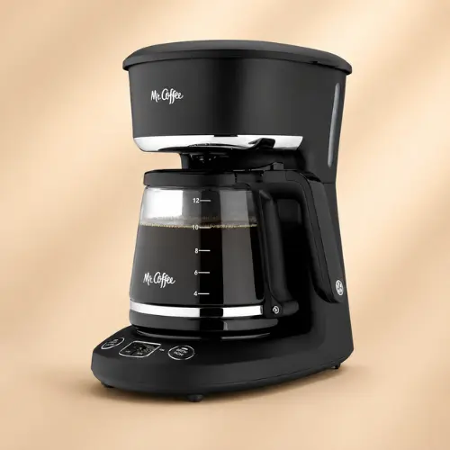 Mr. Coffee 12-cup programmable single serve coffee maker under $50