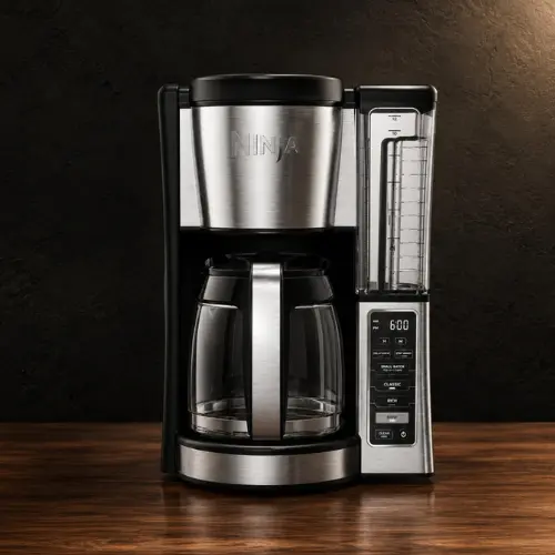 Ninja CE251 12-cup programmable coffee maker in black and stainless steel