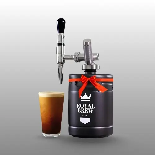 Royal Brew nitro cold brew coffee maker keg in matte black