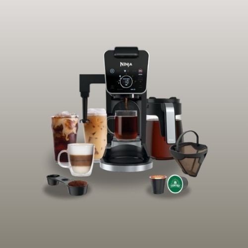 Ninja DualBrew Pro coffee maker with carafe and pod adapter