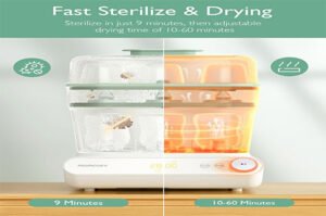 Momcozy 3 Layers Large Bottle Sterilizer and Dryer