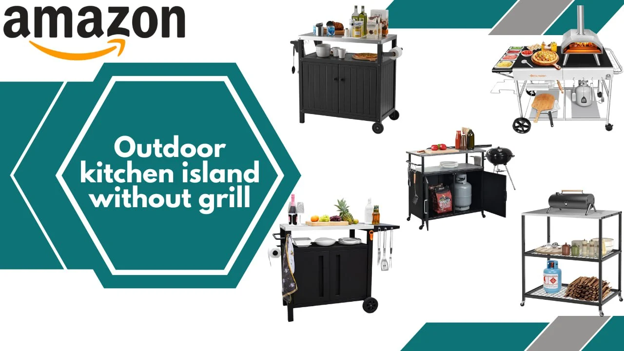 Outdoor kitchen island without a grill