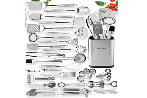 Home Hero 54 Pcs Stainless Steel Kitchen Utensils Set