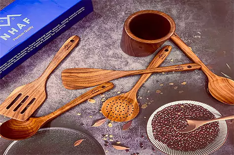 Tmkit provides a Healthy Cooking Utensils Set that stands out as a contender for the best utensils for cast iron and nonstick cookware.