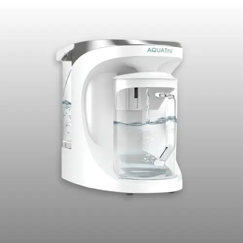 AquaTru Glass Carafe countertop water filtration system