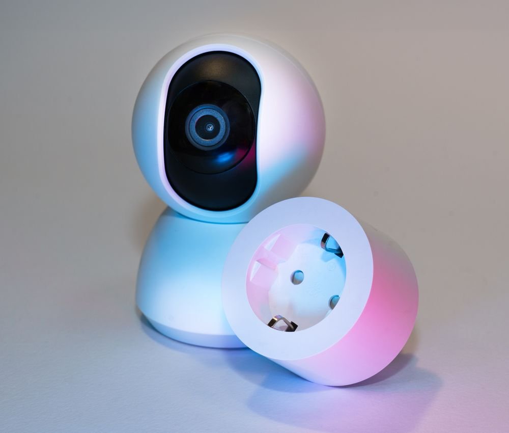 Smart home security camera and plug socket