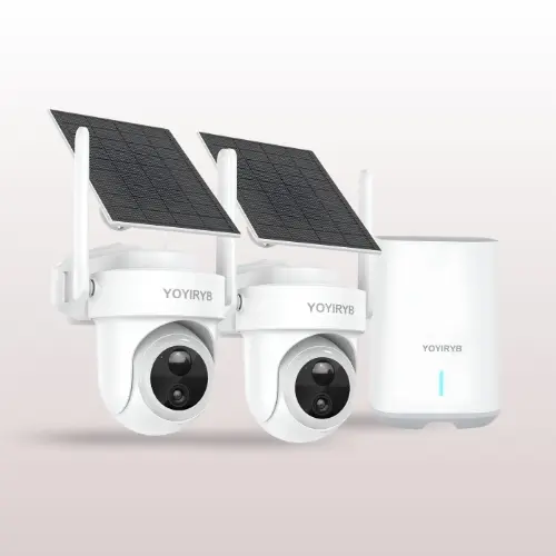 YOYIRYB 4K solar powered security camera system rated for cold weather down to -14 degrees
