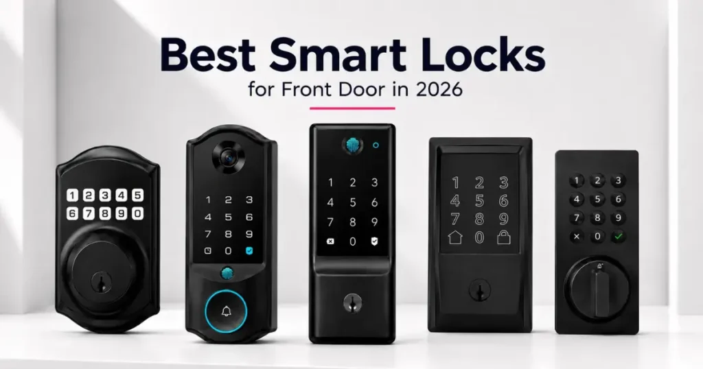 Best smart locks 2026 for front door including WiFi, fingerprint, and camera lock sets