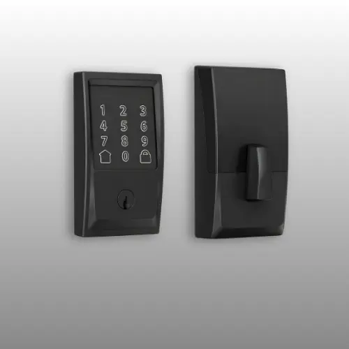 Schlage Encode smart WiFi deadbolt with matte black touchscreen keypad