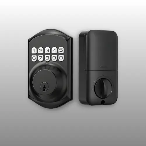 TEEHO TE001 keyless entry deadbolt with matte black keypad
